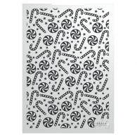 A Candy Cane Christmas 3D Embossing Folder Sweet Festivities (5536e) - #587587