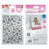 A Candy Cane Christmas 3D Embossing Folder Sweet Festivities (5536e) - #587587