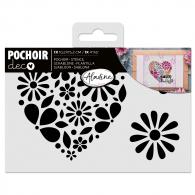 Aladine Schablone Herz der Blumen 10 x 15 cm - #594148