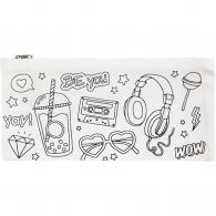 CC Baumwoll-Federmäppchen Wow 23 cm Weiß - #592924