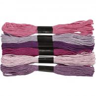 CC Creotime Stickgarn 1 mm Lila 6 Stück - #592515