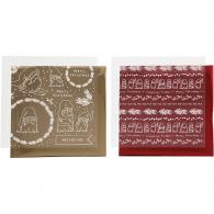 CC Dekofolie 15x15 cm Weihnachtszwerge 2 Stück - #588809