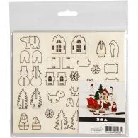 CC DIY Holzfiguren Weihnachten L: 15,5cm B: 17cm - #590861