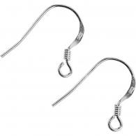CC Französischer Ohrringhaken 14 mm Sterlingsilber 10 Stück - #590951