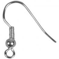 CC Französischer Ohrringhaken 18 mm Silber 10 Stück - #591202