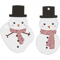 CC Geschenkanhänger Schneemänner 11,5x8,5 cm 10 Stück - #591380