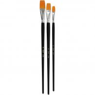 CC Gold Line Acryl-Pinsel in großer Größe, flaches Set, mittelgroß, 3 Stück - #591941