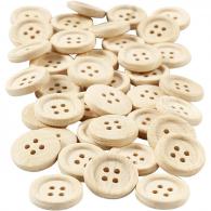 CC Holzknöpfe 18 mm 40 Stück - #592581