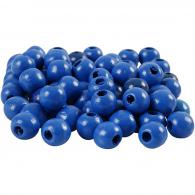 CC Holzperlen 10 mm Blau 70 Stück - #591078