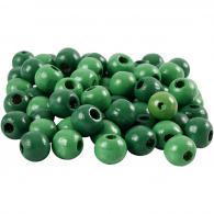 CC Holzperlen 12 mm Grün 40 Stück - #591144