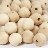 CC Holzperlen 20 mm Natur 200 Stück - #591137