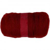 CC-kardierte Wolle, 100 g, warmes Rot - #592565
