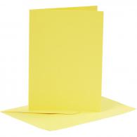 CC Karten &amp; Umschläge 10,5x15 cm Gelb 6 Stück - #591445