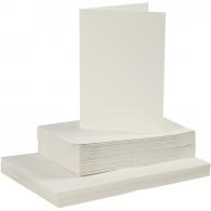 CC-Karten und Umschläge, gebrochenes Weiß, 10,5 x 15 cm, 50 Sets - #590397