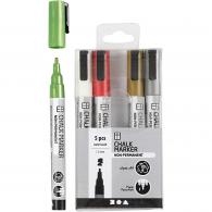 CC Kreidemarker-Set 1,2–3 mm, Metallic-Farben, 5 Stück - #591737