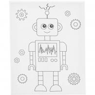 CC Malleinwand mit Druck, Roboter, 24x30 cm, 1 Stk - #594032