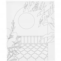 CC Malleinwand mit Druck, Sonnenbalkon, 24x30 cm, 1 Stk - #594031
