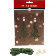 CC Mini-Kreativset Weihnachtsbäume Makramee 11 cm 2-teilig - #590900