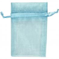 CC Organzabeutel 7x10 cm Hellblau 10 Stück - #588604