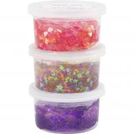 CC Paillettenknete Lila/Rosa Harmonie 3 x 60 g - #603239