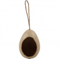 CC Papiermaché-Ei-Ornament mit Loch, 7,5 x 9,5 cm - #590629