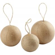 CC Pappmaché Weihnachtsschmuck 4-6 cm 6 Stück - #590574