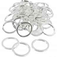 CC Schlüsselanhänger 28 mm versilbert 50 Stück - #590633