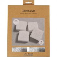 CC-Silikonformen, quadratisch mit Design, 1 - #594058