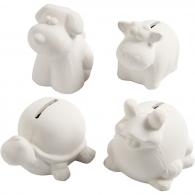 CC Terrakotta Spardosen Tiere 10 cm 4 Stück - #590461