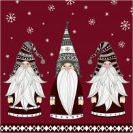 CC Weihnachtszwerg-Servietten 33 x 33 cm, 20 Stück - #594709