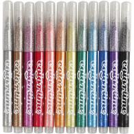 Colortime Glitter Marker Set 12 Stck - #595733