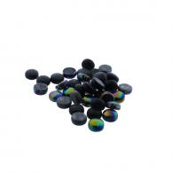 Glasmosaik 150 g rund schwarz 1,2 x 0,6 cm - #599190