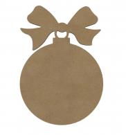 Gomille MDF-Figur 26 cm Weihnachtskugel mit Schleife - #598859