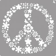 La Pajarita Schablone Frieden 20x20cm - #598421