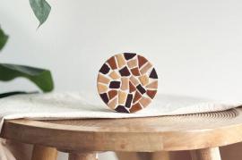 LC DIY Mosaik-Untersetzer, 4 Stück, Beige - #599690