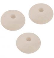 Lens kraal uit silicoon voor speenketting 6pcs x 12mm, Natuur - #545745