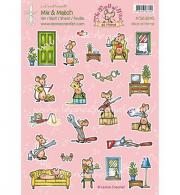 Mix &amp; Match knipvellen, Mice Thuis A4 - #553726