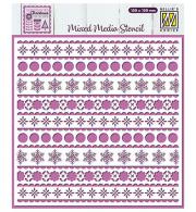 Mixed Media Stencil, Scandinavian Flowers - #544072