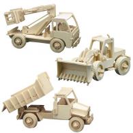 Pebaro Holzbaukasten Baufahrzeuge - #589497