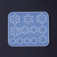 Silikonform für Schneeflocken zur Fertigstellung von Harzschmuck – Polymer Clay/Modelliermasse - #217322