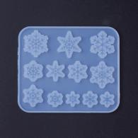 Silikonform für Schneeflocken zur Fertigstellung von Harzschmuck – Polymer Clay/Modelliermasse - #217322