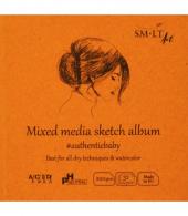 SMLT Baby-Skizzenbuch, quadratisch, Mischtechnik, 9 cm, 200 g, 32 Blatt - #596796