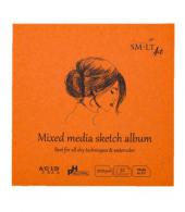 SMLT Skizzenbuch, quadratisch, gemischte Medien, 14 cm, 200 g, 32 Blatt - #596839