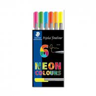 Staedtler triplus fineliner - Box 6 st NEON - #492999