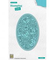 Stamping Dies, Round Oval roses - #551975