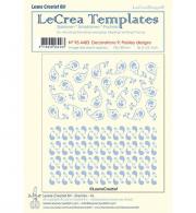 Stencil decorations 9. Paisley designs, size each design 75x140mm - #553430