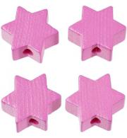 Ster voor speenketting 4pcs x 19,5×19,5x8mm, Cyclaam - #545475