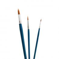 Synthetikpinsel-Set rund 3-teilig - #593320