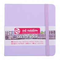 TAC Skizzenbuch 12x12 cm 140 gr 80 Blatt Pastellviolett - #597748
