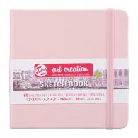 TAC Skizzenbuch 12x12 cm 140gr 80 Blatt Rosa - #597405